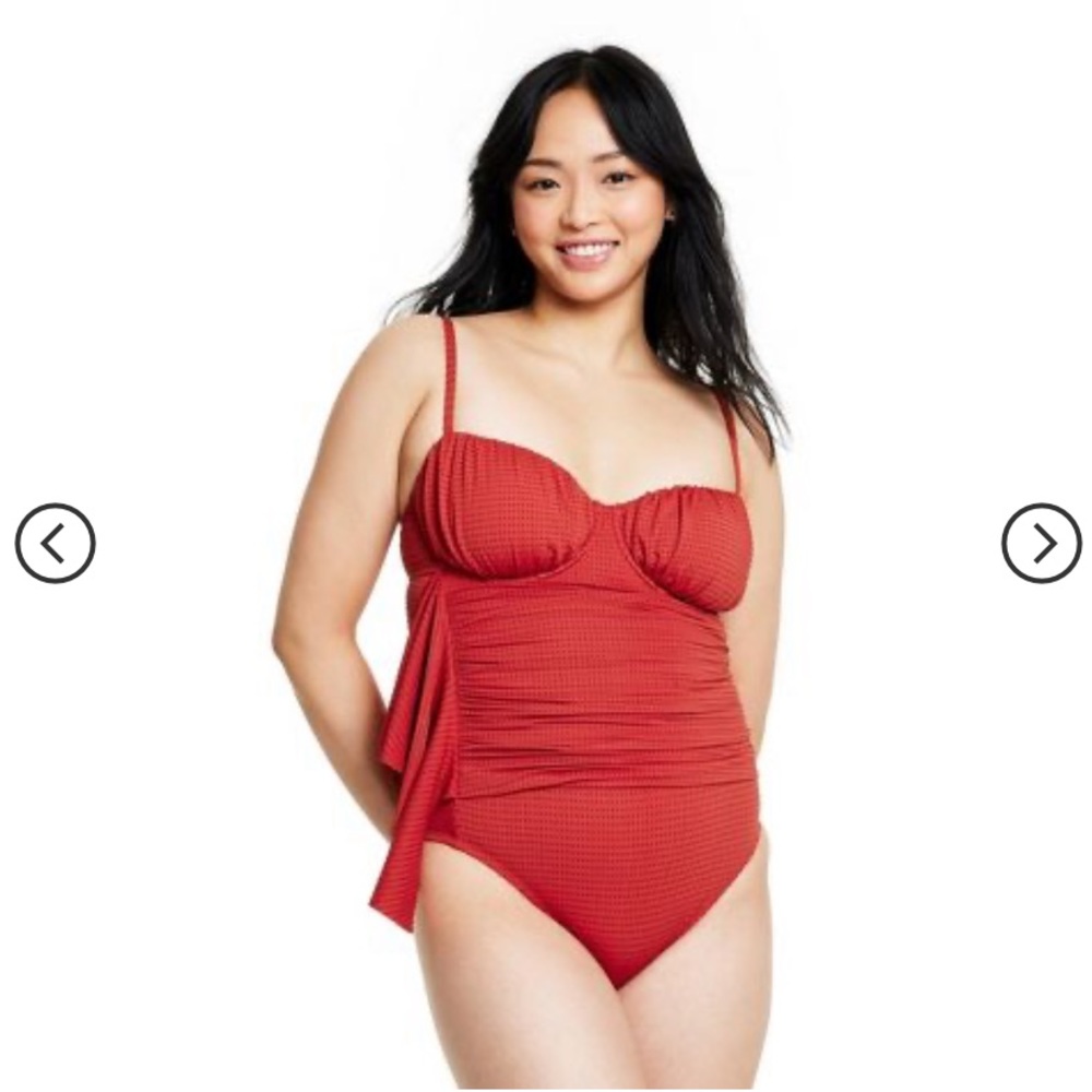 Target x Rhode Embossed Dot Ruffle Medium Coverage One Piece Swimsuit
